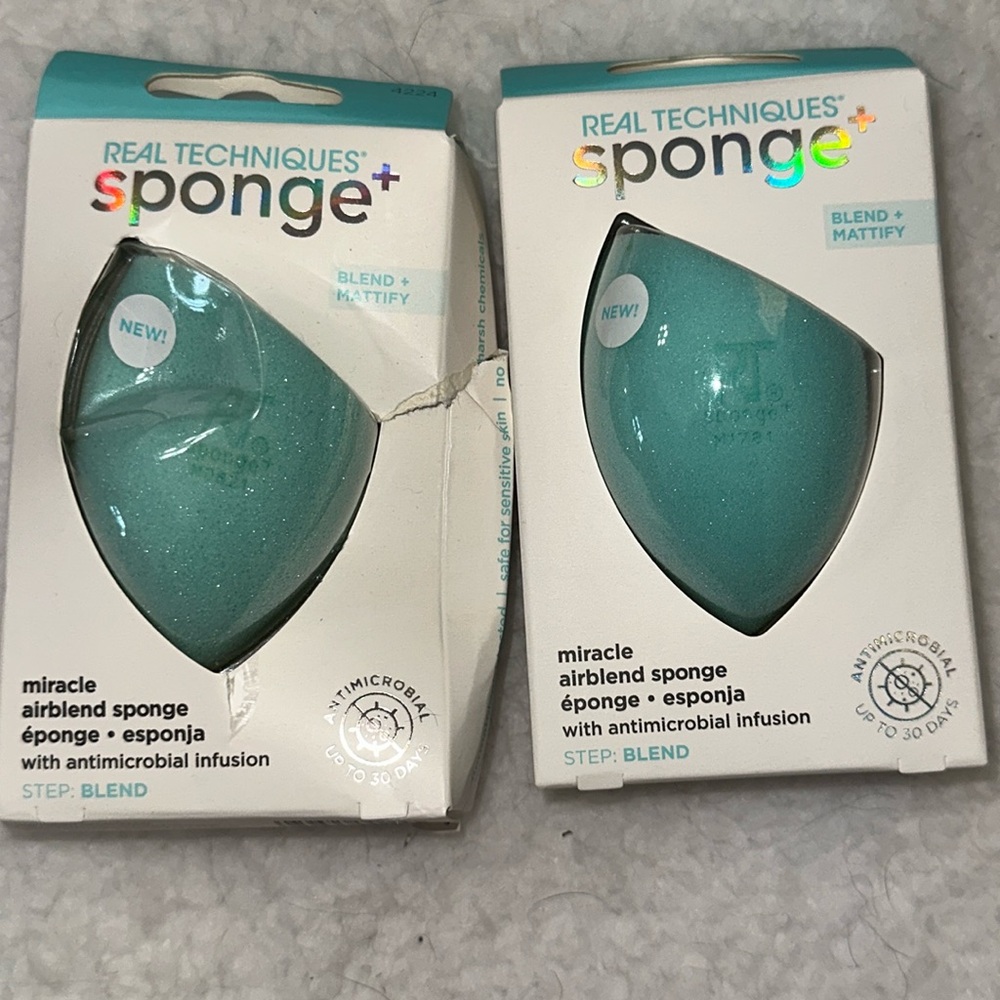 2 Real Techniques Sponges Blue Sponge Lot of 2 Set‎